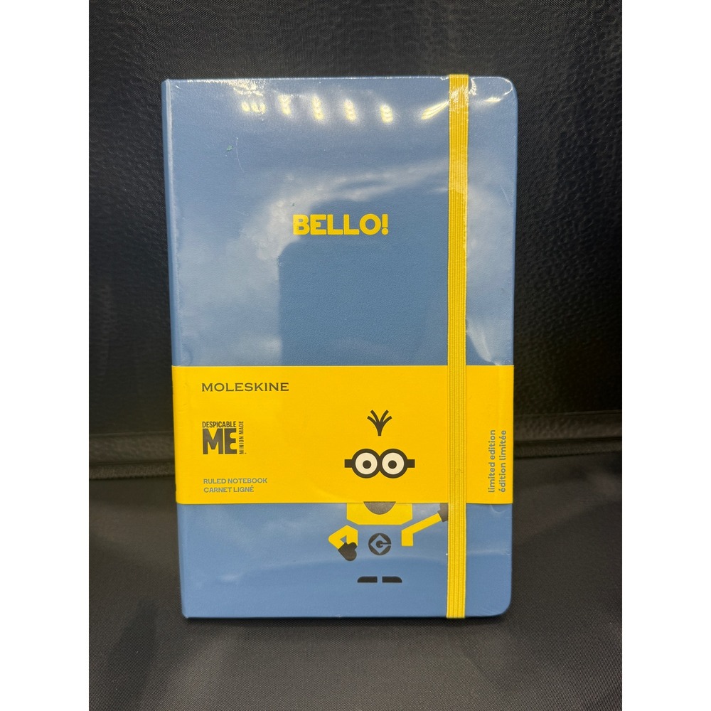 NWT MOLESKINE Ruled Notebook Unisex Blue Minions Limited Edition Large 5x8.25